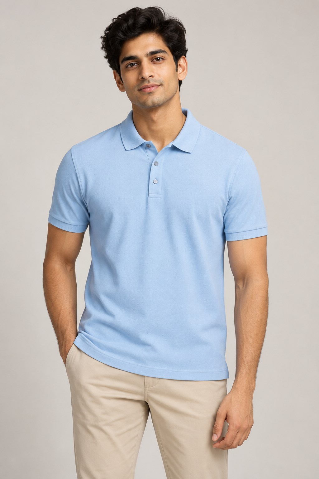 Textured polo collection